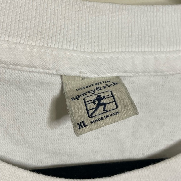 Sporty & Rich NY Resort T-Shirt in White Green - Picture 5 of 6